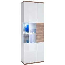 New Wohnmöbel Set in Weiß Hochglanz - Icadro (vierteilig) Wohnwände