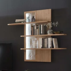 Sale Wohnraum Wandregal in Eiche Bianco - Crokas Regale