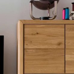 Online Wohnwand Croconia aus Wildeiche Massivholz (dreiteilig) Wohnwände