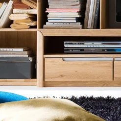 Online Wohnwand Croconia aus Wildeiche Massivholz (dreiteilig) Wohnwände