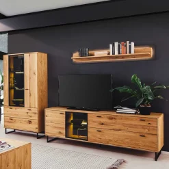 Hot Wohnwand für Wohnzimmer Set - Flacona (dreiteilig) Wohnwände