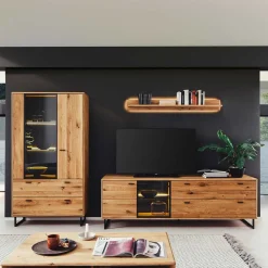 Hot Wohnwand für Wohnzimmer Set - Flacona (dreiteilig) Wohnwände