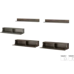 Sale Wohnwand Hängeschränke und Wandboards im Set - Mundo (fünfteilig) Wohnwände