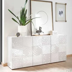 Best Wohnwand Hochglanz in Weiß - Vascaub (dreiteilig) Wohnwände