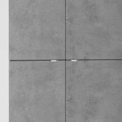 Clearance Wohnwand in Beton Optik & Weiß HG - Narandu (dreiteilig) Wohnwände