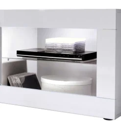 Clearance Wohnwand in Beton Optik & Weiß HG - Narandu (dreiteilig) Wohnwände