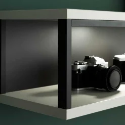 Clearance Wohnwand in Weiß und Schwarzgrau - Loazin (dreiteilig) Wohnwände