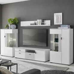 Online Wohnwand Kombination in Weiß - Dualkos (vierteilig) Wohnwände