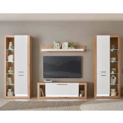 Outlet Wohnwand Kombination modern - Adejano (vierteilig) Wohnwände