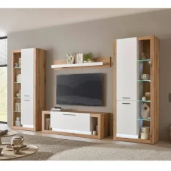 Outlet Wohnwand Kombination modern - Adejano (vierteilig) Wohnwände