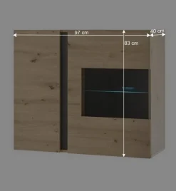 Outlet Wohnwand Kombination modern - Lairian (vierteilig) Wohnwände