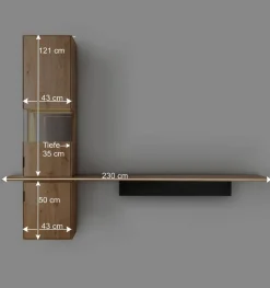 Hot Wohnwand Kombination Set - Kantino (vierteilig) Wohnwände