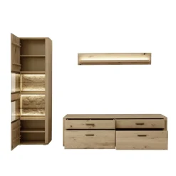 Sale Wohnwand Kombination teilmassiv - Jevedaz (dreiteilig) Wohnwände