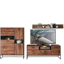 Hot Wohnwand Möbel im Industrial Style - Xindus (dreiteilig) Wohnwände