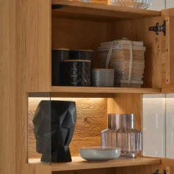 Sale Wohnwand Möbel Kombination aus Wildeiche - Millena (dreiteilig) Wohnwände