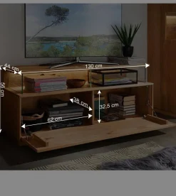 Sale Wohnwand Möbel Kombination aus Wildeiche - Millena (dreiteilig) Wohnwände