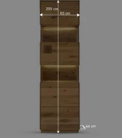 Sale Wohnwand Möbel Kombination aus Wildeiche - Millena (dreiteilig) Wohnwände