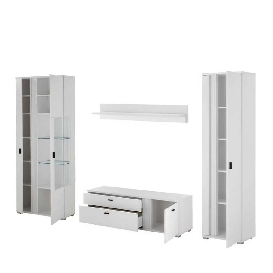 Sale Wohnwand mit LED Licht Möbelset - Tirol (vierteilig) Wohnwände