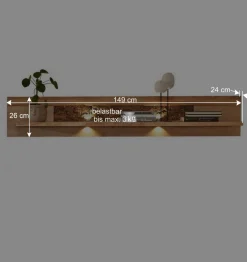 Outlet Wohnwand Programm Möbel Set - Cassna (dreiteilig) Wohnwände