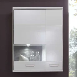 Outlet Wohnwand Tacroma in Weiß Hochglanz (fünfteilig) Wohnwände