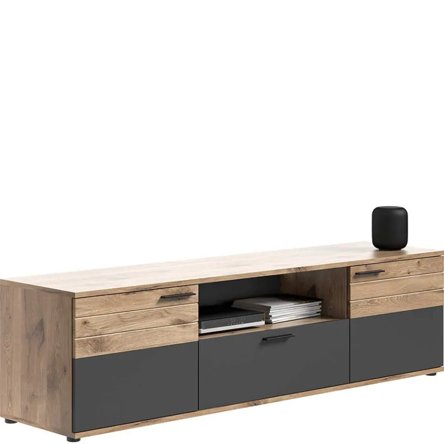 Best Wohnwand Wohnkombination - 251 cm breit - Lucios (dreiteilig) Wohnwände