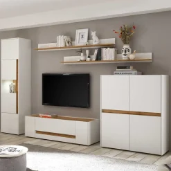 Sale Wohnzimmer Anbauwand 340 cm breit - Nonessia (fĂŒnfteilig) WohnwĂ€nde