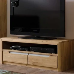 Discount Wohnzimmer Anbauwand Croconia aus Wildeiche Massivholz (dreiteilig) Wohnwände