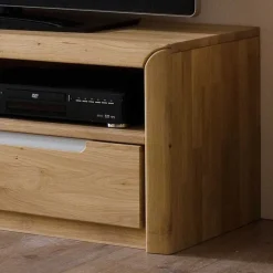 Discount Wohnzimmer Anbauwand Croconia aus Wildeiche Massivholz (dreiteilig) Wohnwände