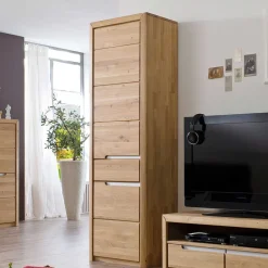 Discount Wohnzimmer Anbauwand Croconia aus Wildeiche Massivholz (dreiteilig) Wohnwände