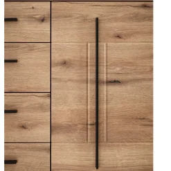 Best Wohnzimmer Anbauwand in Eiche - Brocus (dreiteilig) Wohnwände