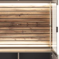 Discount Wohnzimmer Anbauwand in Grau - Teorina (dreiteilig) Wohnwände