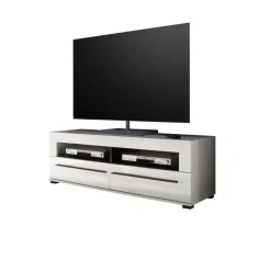 New Wohnzimmer Anbauwand Jetongos in Weiß Hochglanz (vierteilig) Wohnwände