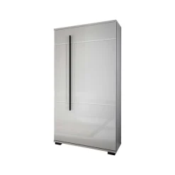 New Wohnzimmer Anbauwand Jetongos in Weiß Hochglanz (vierteilig) Wohnwände