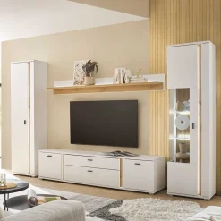 Sale Wohnzimmer Anbauwand Möbelset - Racelyn (vierteilig) WohnwÀnde