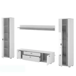 Sale Wohnzimmer Anbauwand Möbelset - Racelyn (vierteilig) Wohnwände