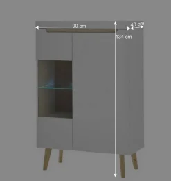 Wohnzimmer Anbauwand Möbel Kombi - Ginko (dreiteilig) Wohnwände