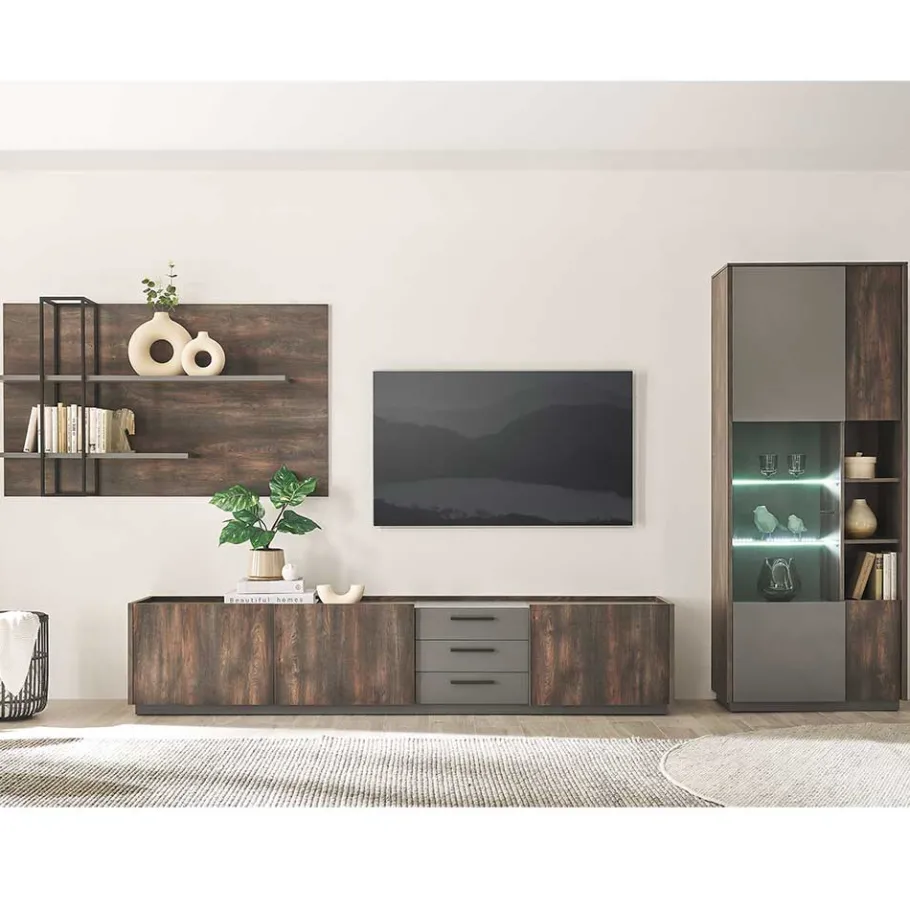 Sale Wohnzimmer Anbauwand Möbel-Kombi - Mundo (dreiteilig) Wohnwände