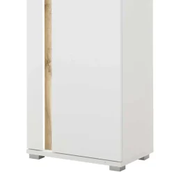 Best Wohnzimmer Anbauwand mit LED Set - Racelyn (vierteilig) Wohnwände