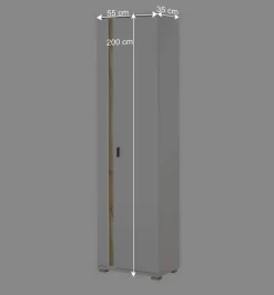 Best Wohnzimmer Anbauwand mit LED Set - Racelyn (vierteilig) Wohnwände