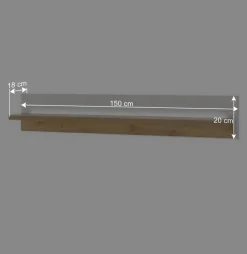 Best Wohnzimmer Anbauwand mit LED Set - Racelyn (vierteilig) Wohnwände