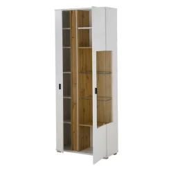 Best Wohnzimmer Anbauwand mit LED Set - Racelyn (vierteilig) Wohnwände