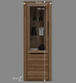 New Wohnzimmer Anbauwand teilmassiv - Nelenia (vierteilig) Wohnwände