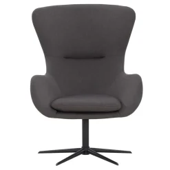 Wohnzimmer Designsessel in Dunkelgrau Stoff - Dessina Sessel