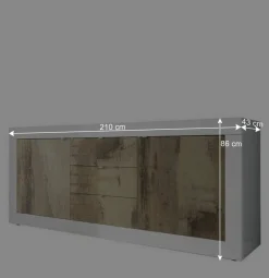 New Wohnzimmer Highboard & Sideboard - Olvenion (zweiteilig) Wohnwände