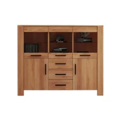 Outlet Wohnzimmer Highboard Mosniak aus Kernbuche Massivholz Highboards|Kommoden
