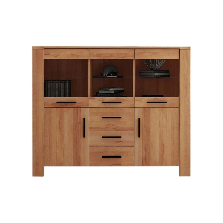 Outlet Wohnzimmer Highboard Mosniak aus Kernbuche Massivholz Highboards|Kommoden