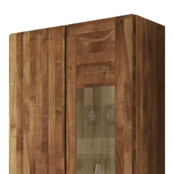 Wohnzimmer Hängevitrine Vaskov aus Wildeiche Massivholz Vitrinen