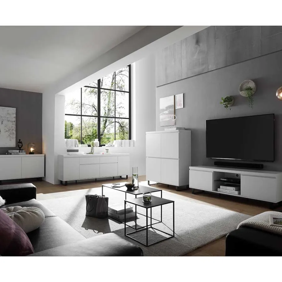 Wohnzimmer Kommoden Set modern - Atela (vierteilig) Wohnwände
