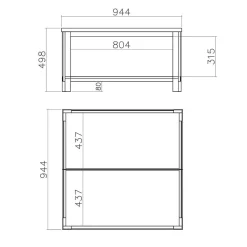 Outlet Wohnzimmer Landhausmöbel Set - Diatara (sechsteilig) Wohnwände