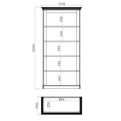 Outlet Wohnzimmer Landhausmöbel Set - Diatara (sechsteilig) Wohnwände